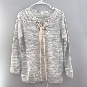Vanilla Bay Lace Up Sweatshirt